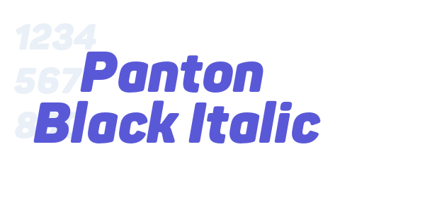 Panton  Black Italic font free