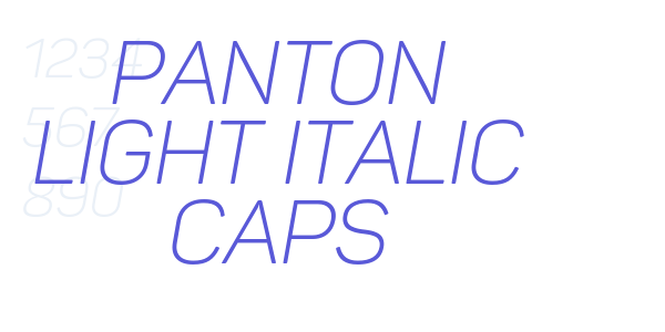 Panton Light italic Caps font