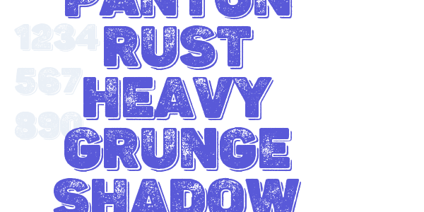 Panton Rust Heavy Grunge Shadow font free