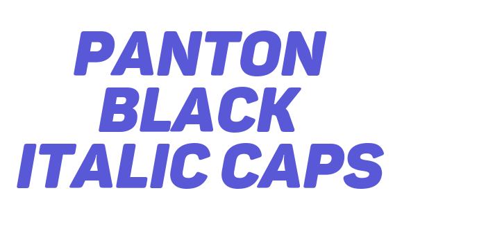 Panton Black italic Caps Font Download