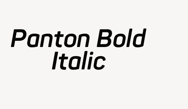 Panton Bold Italic Font