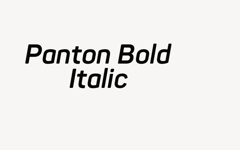 Panton Bold Italic Font