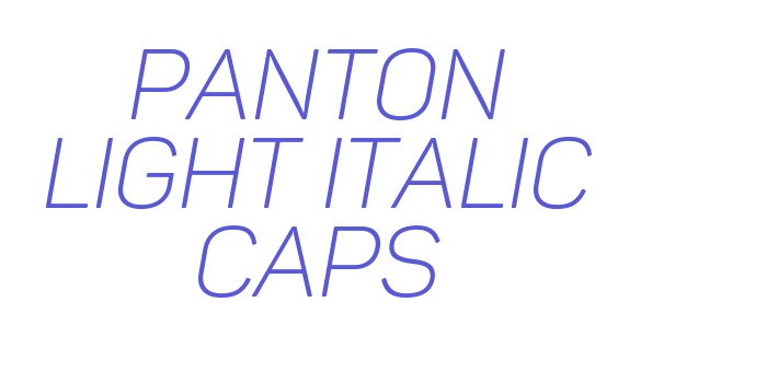 Panton Light italic Caps Font Download