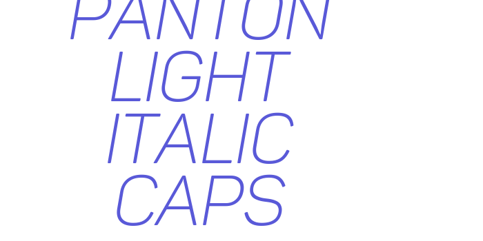 Panton Light italic Caps Font