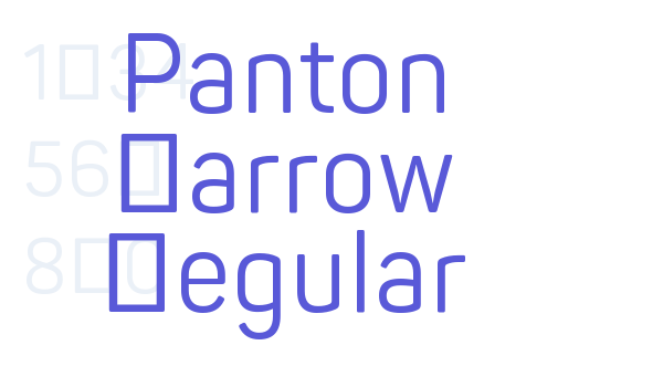 Panton Narrow Regular font free