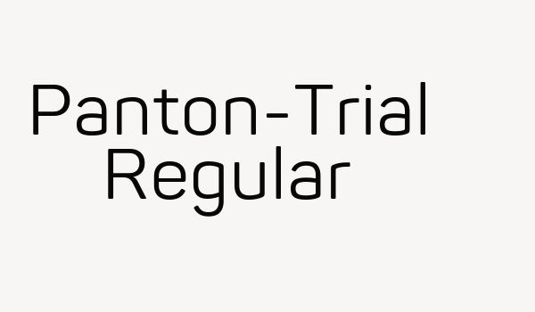 Panton-Trial Regular Font