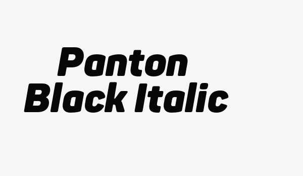 Panton  Black Italic Font