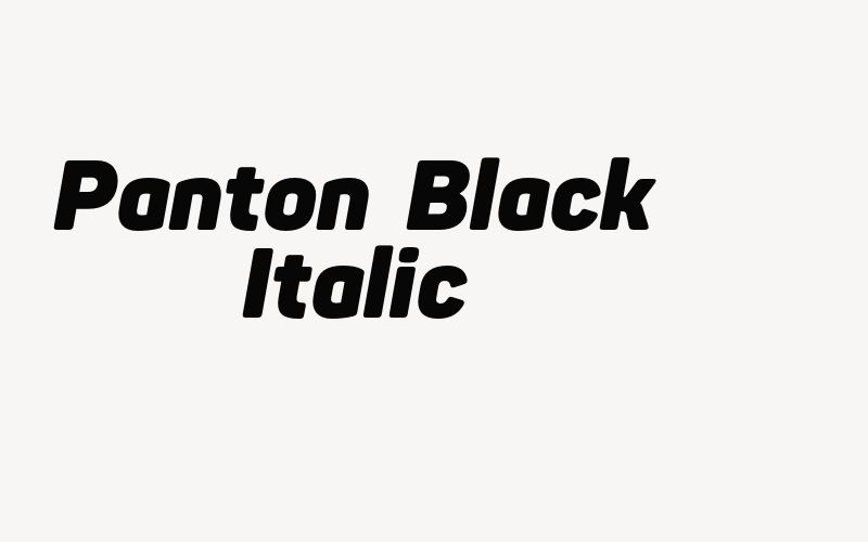 Panton  Black Italic Font