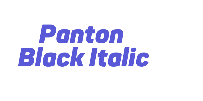 Panton  Black Italic Font Download