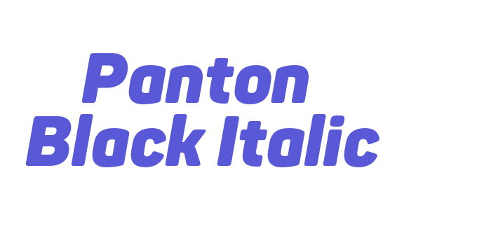 Panton  Black Italic Font