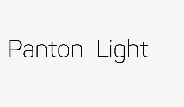 Panton  Light Font