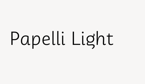 Papelli Light Font