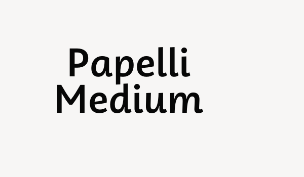 Papelli Medium Font