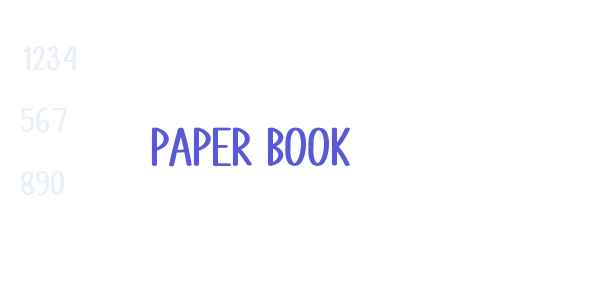 Paper Book font