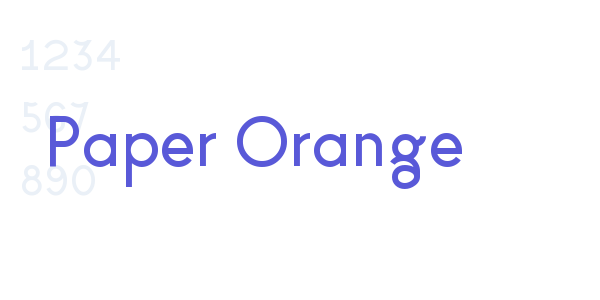 Paper Orange font free