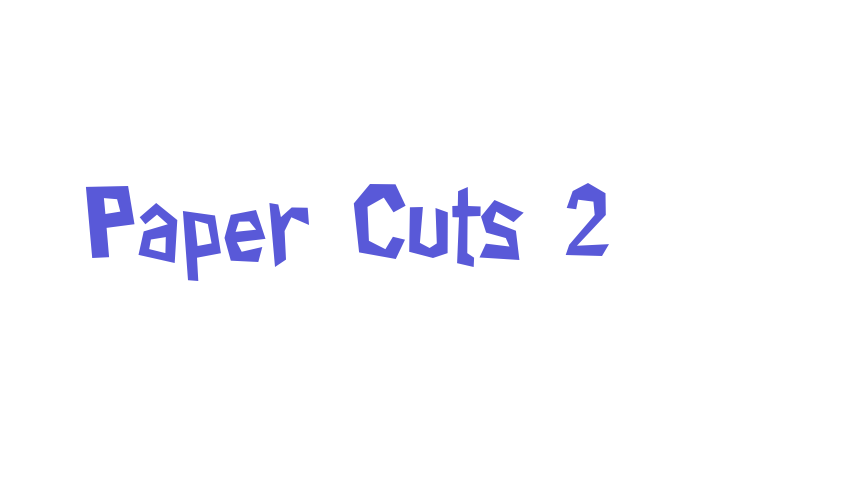 Paper Cuts 2 Font