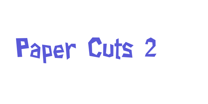 Paper Cuts 2 Font Download