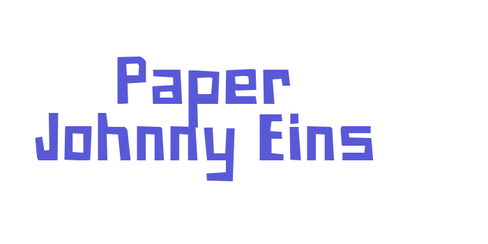 Paper Johnny Eins Font Download