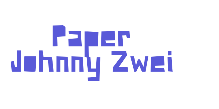 Paper Johnny Zwei Font Download