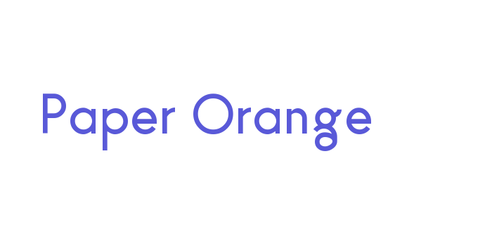 Paper Orange Font Download