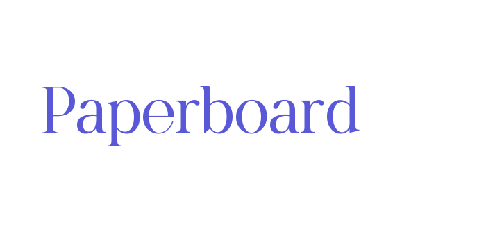 Paperboard Font