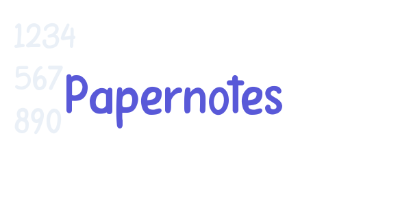 Papernotes font free