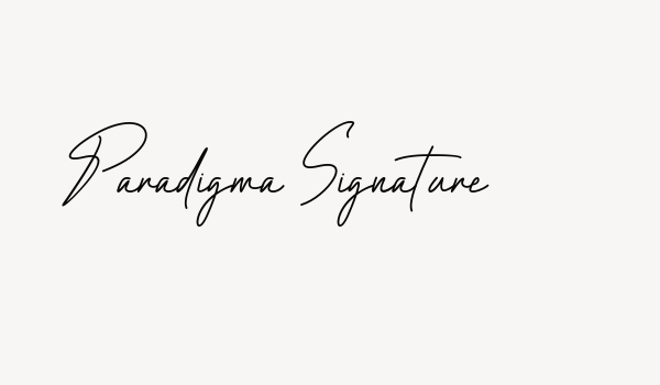 Paradigma Signature Font