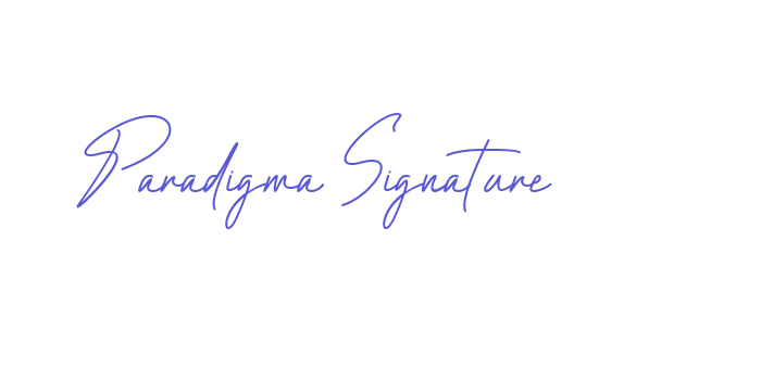 Paradigma Signature Font Download