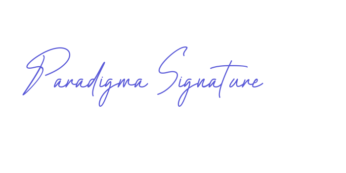 Paradigma Signature Font