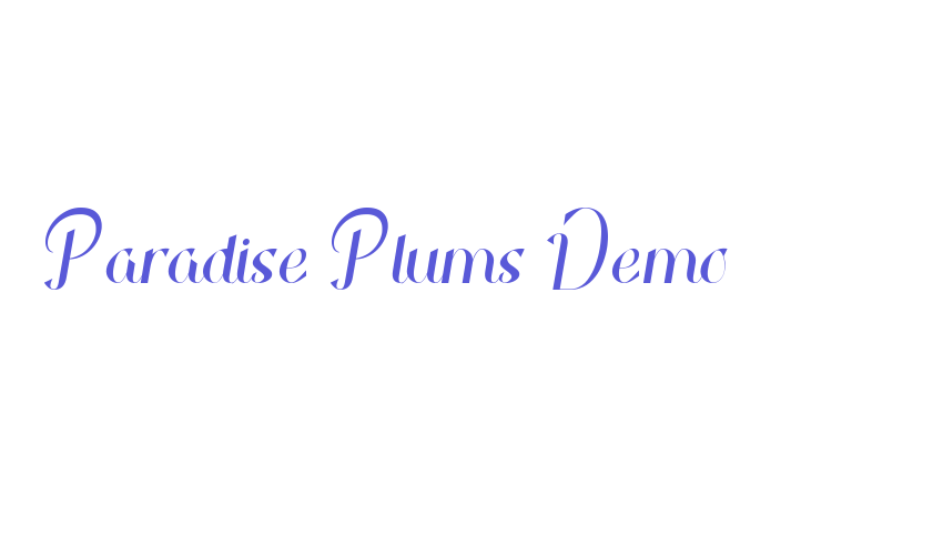 Paradise Plums Demo Font