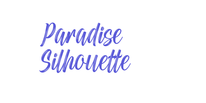 Paradise Silhouette Font