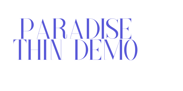 Paradise Thin Demo Font Download