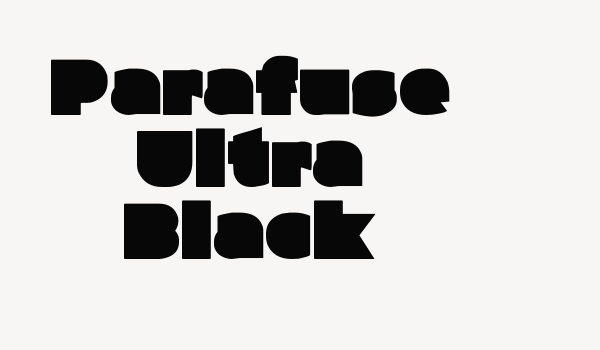 Parafuse Ultra Black Font