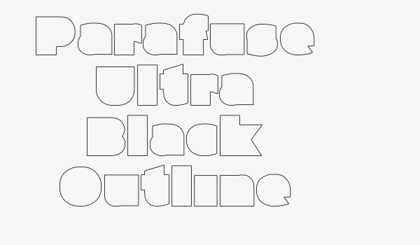 Parafuse Ultra Black Outline Font