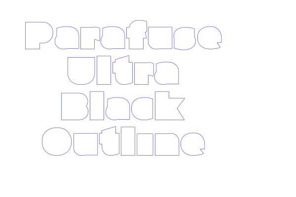 Parafuse Ultra Black Outline Font