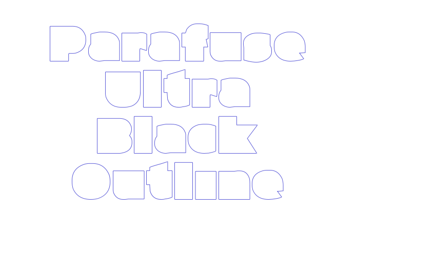 Parafuse Ultra Black Outline Font