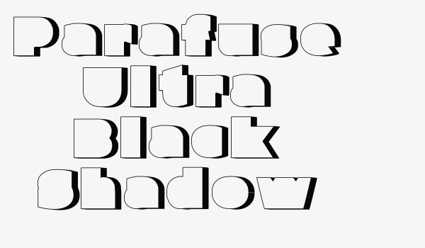 Parafuse Ultra Black Shadow Font