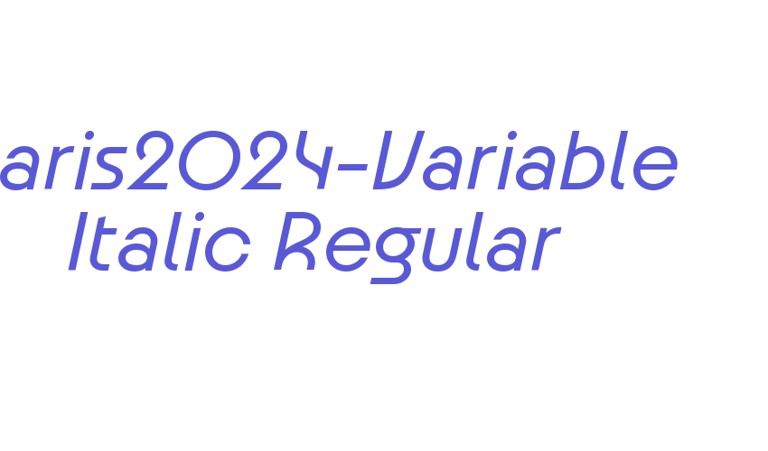 Paris2024-Variable Italic Regular Font