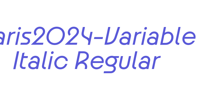 Paris2024-Variable Italic Regular Font Download