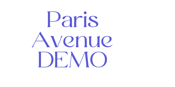 Paris Avenue DEMO Font Download