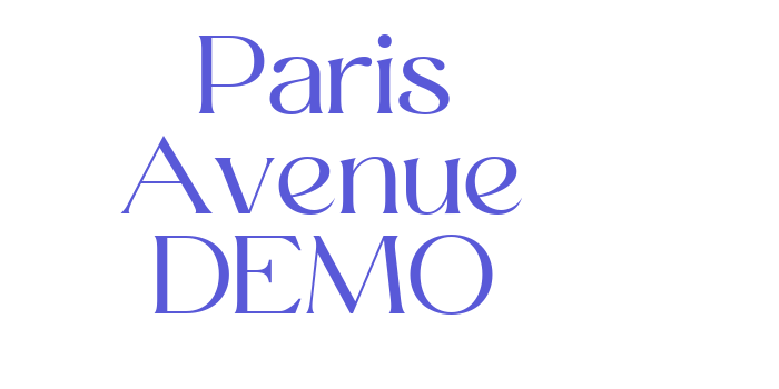 Paris Avenue DEMO Font