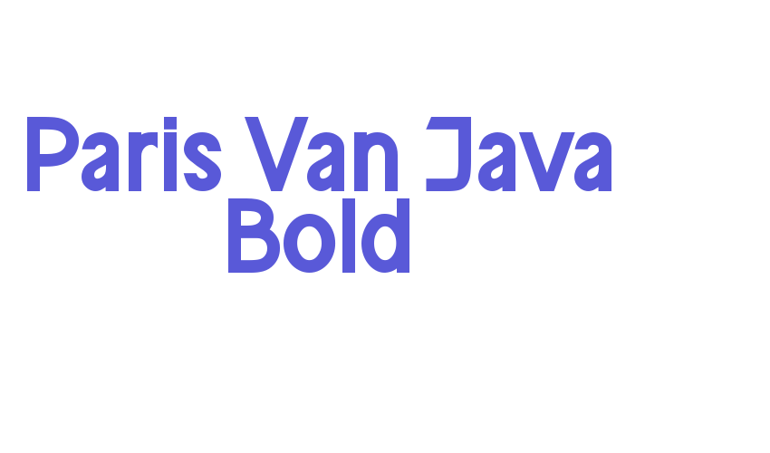 Paris Van Java Bold Font Download