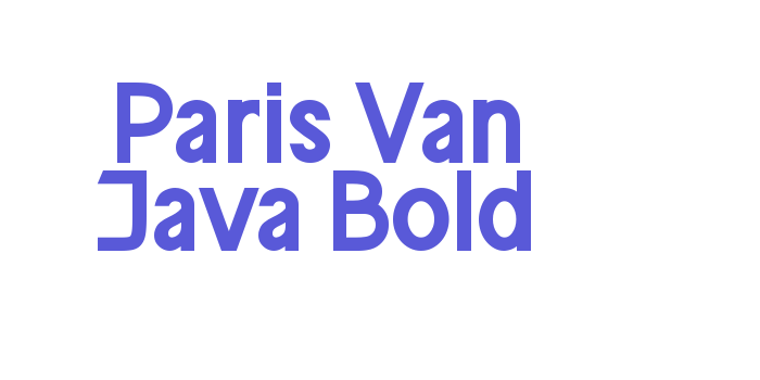 Paris Van Java Bold Font Download