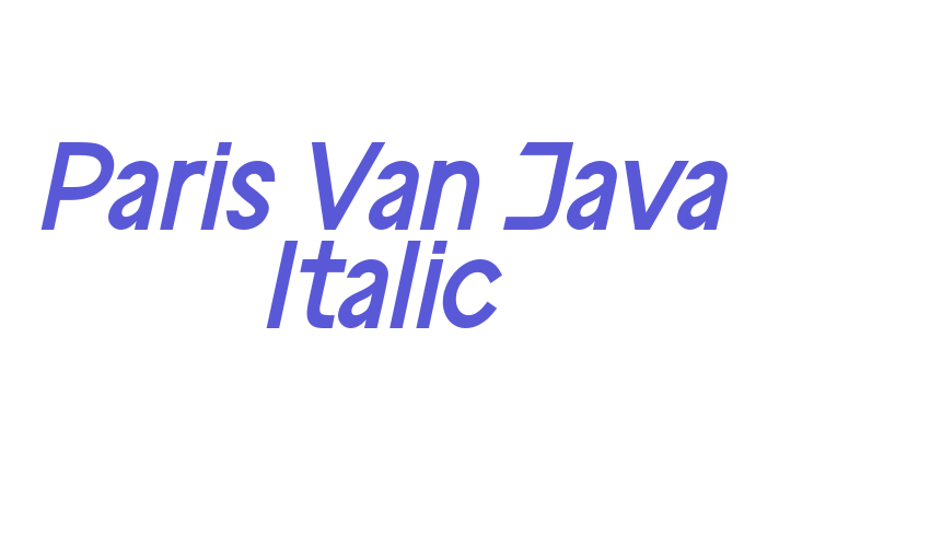 Paris Van Java Italic Font Download