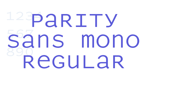 Parity Sans Mono Regular font free