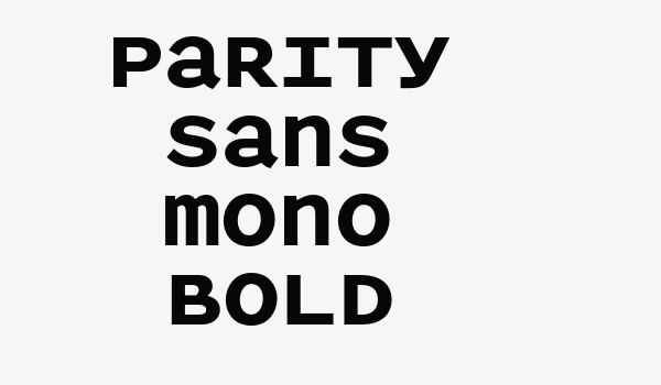 Parity Sans Mono Bold Font