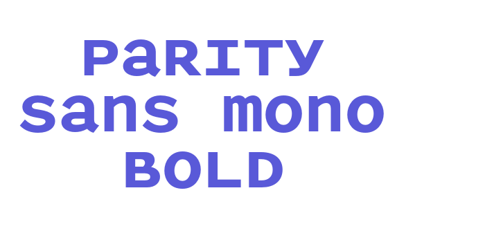 Parity Sans Mono Bold Font Download