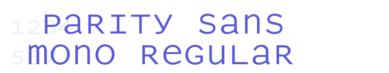 Parity Sans Mono Regular-related font