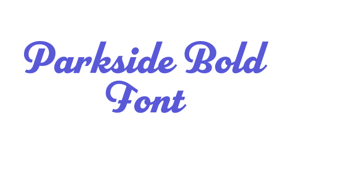 Parkside Bold Font Font Download