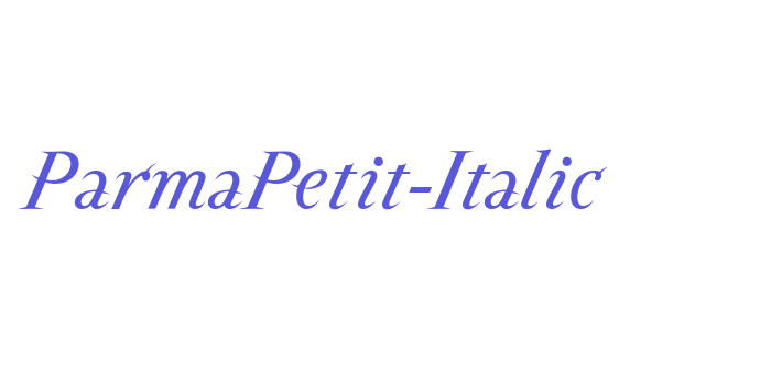 ParmaPetit-Italic Font Download